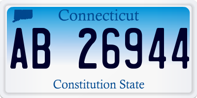 CT license plate AB26944