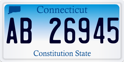 CT license plate AB26945