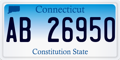 CT license plate AB26950