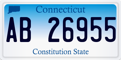 CT license plate AB26955