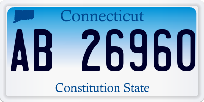CT license plate AB26960