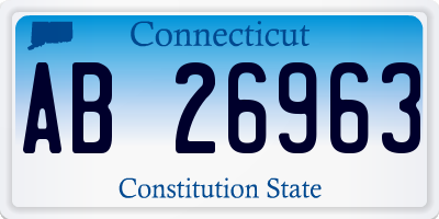 CT license plate AB26963