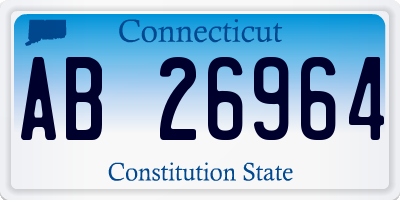 CT license plate AB26964