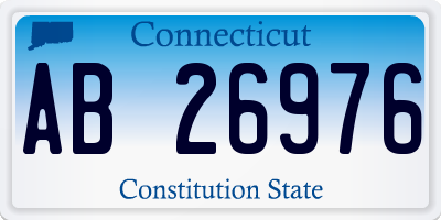 CT license plate AB26976