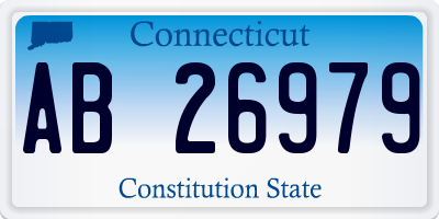 CT license plate AB26979