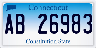 CT license plate AB26983