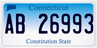CT license plate AB26993