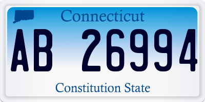 CT license plate AB26994