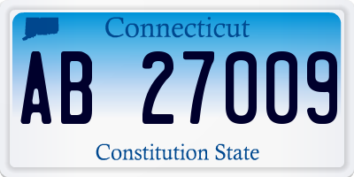 CT license plate AB27009