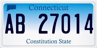 CT license plate AB27014