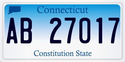 CT license plate AB27017