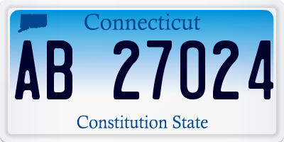 CT license plate AB27024