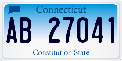 CT license plate AB27041