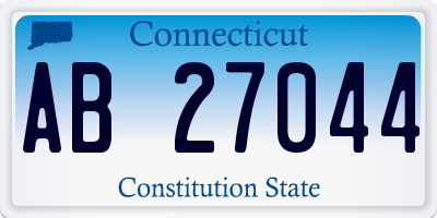 CT license plate AB27044