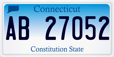 CT license plate AB27052
