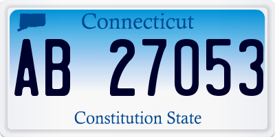 CT license plate AB27053