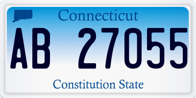 CT license plate AB27055