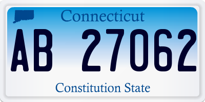 CT license plate AB27062