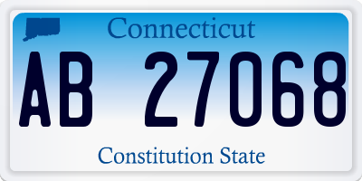 CT license plate AB27068