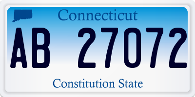 CT license plate AB27072