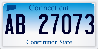 CT license plate AB27073