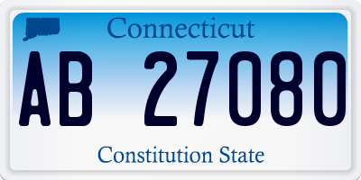 CT license plate AB27080