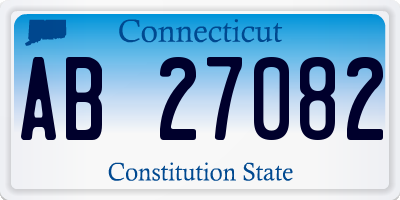 CT license plate AB27082