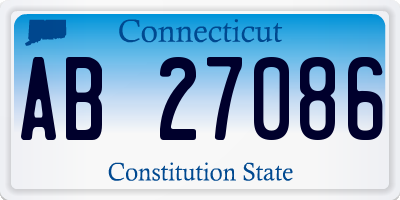 CT license plate AB27086