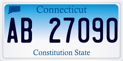 CT license plate AB27090