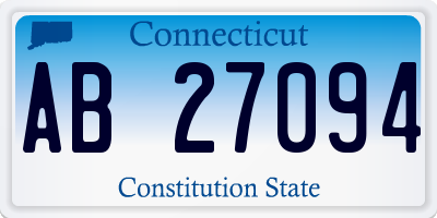 CT license plate AB27094