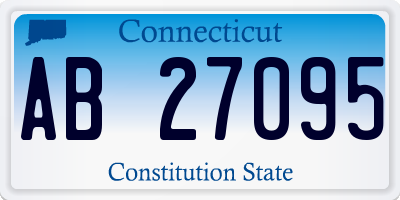 CT license plate AB27095