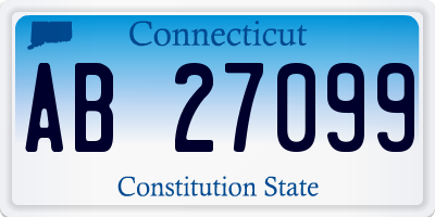 CT license plate AB27099