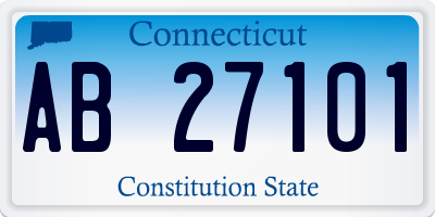 CT license plate AB27101