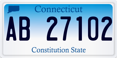 CT license plate AB27102
