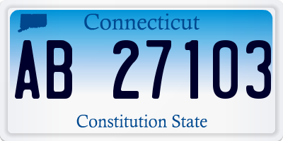 CT license plate AB27103