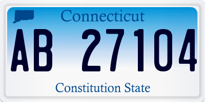 CT license plate AB27104