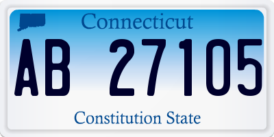 CT license plate AB27105