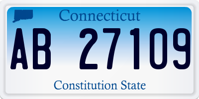 CT license plate AB27109