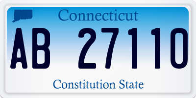CT license plate AB27110