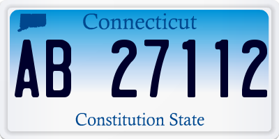 CT license plate AB27112