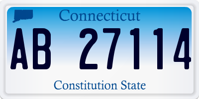 CT license plate AB27114