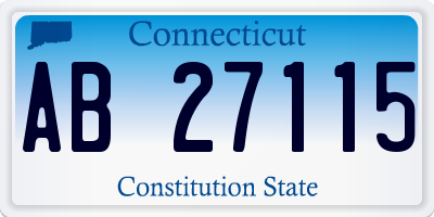 CT license plate AB27115