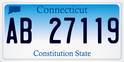 CT license plate AB27119