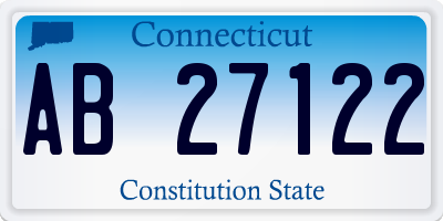 CT license plate AB27122