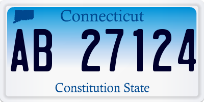 CT license plate AB27124