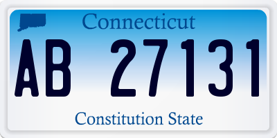 CT license plate AB27131