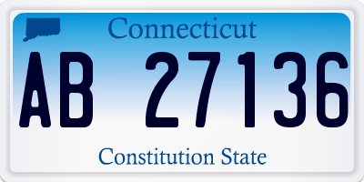 CT license plate AB27136