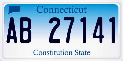 CT license plate AB27141