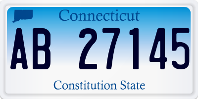 CT license plate AB27145