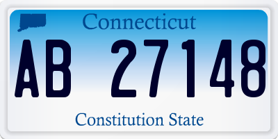 CT license plate AB27148